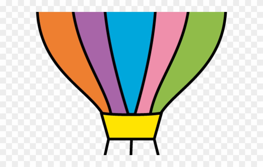 Parachute Clipart - Cut Out Hot Air Balloon Template - Png Download