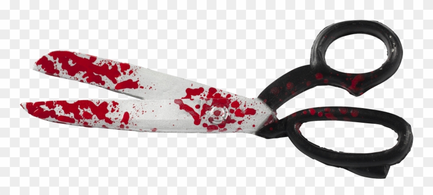 Bloody Scissors Halloween Prop Clipart