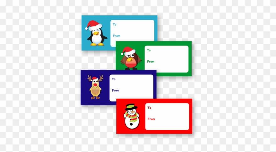 Christmas Gift Labels - Sticker Clipart