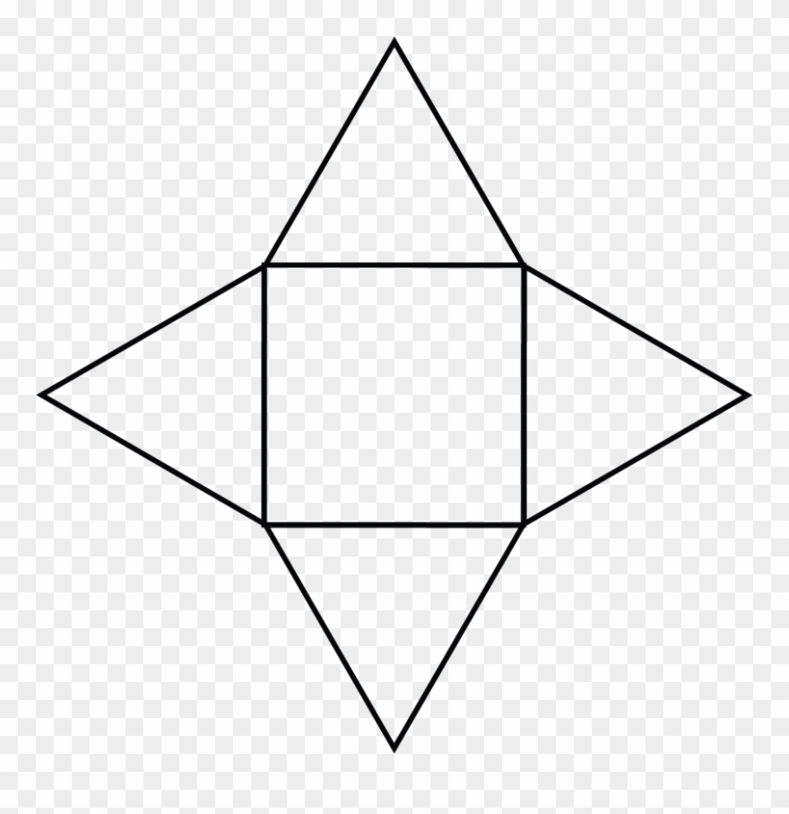 Students Can Make An Accurate Net For The Square Based - Pyramid Clipart