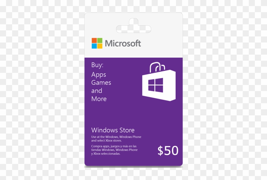 50$ Windows Store Gift Card - Microsoft K6w-01283 - Windows Store Gift Card 75 (microsoft Clipart