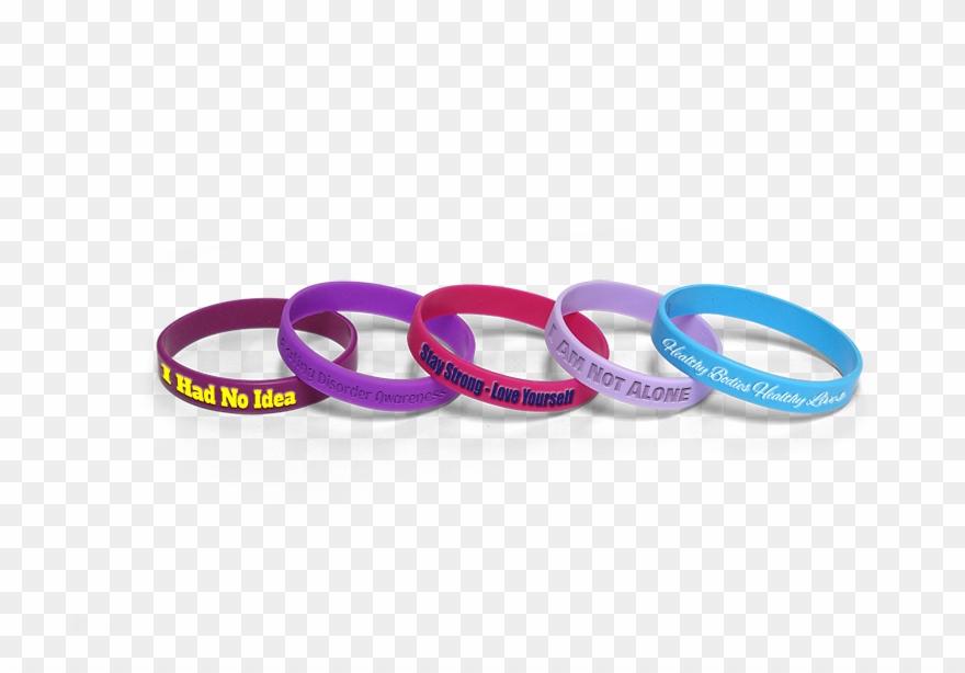 Eating Disorder Awareness Bracelets - Eating Disorder Awareness Wristband Clipart