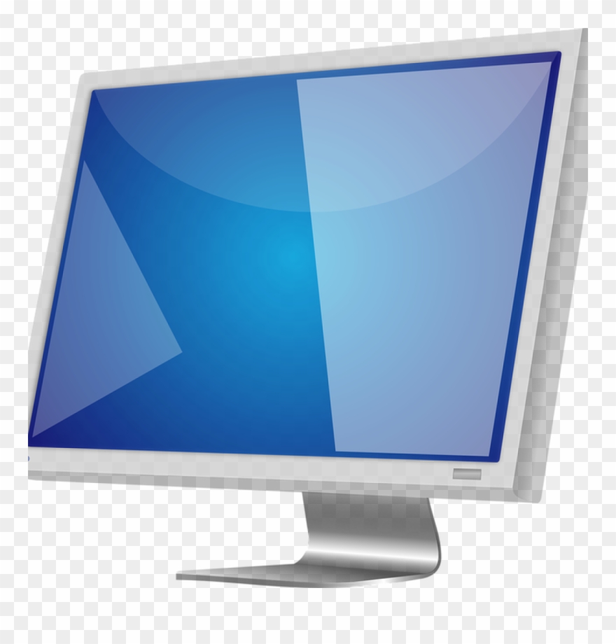 Computer Monitor Clipart Lcd Screen Free Vector Graphic - Stiforp - Png Download