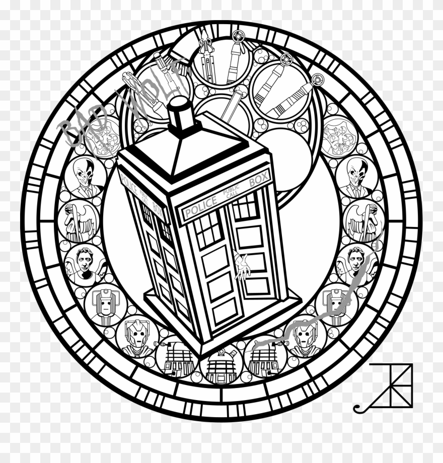 Full Size Of Doctor Who Coloring Pages Printable Colouring - Doctor Who Line Drawing Clipart