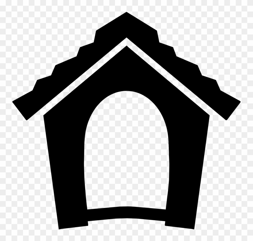 Black Dog House - Blue Home Icon Png Clipart