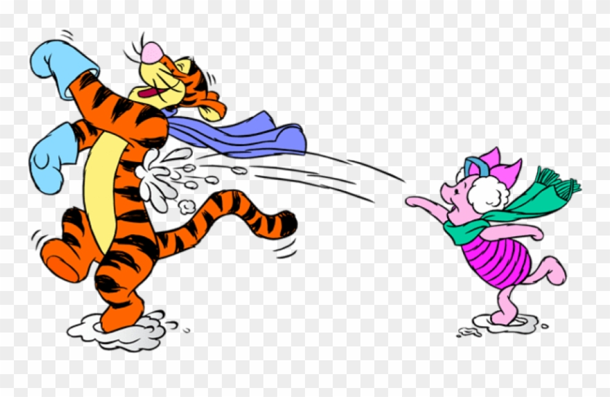 Free Png Tigger And Piglet With Snowballs Png Images - The Tigger Movie Clipart