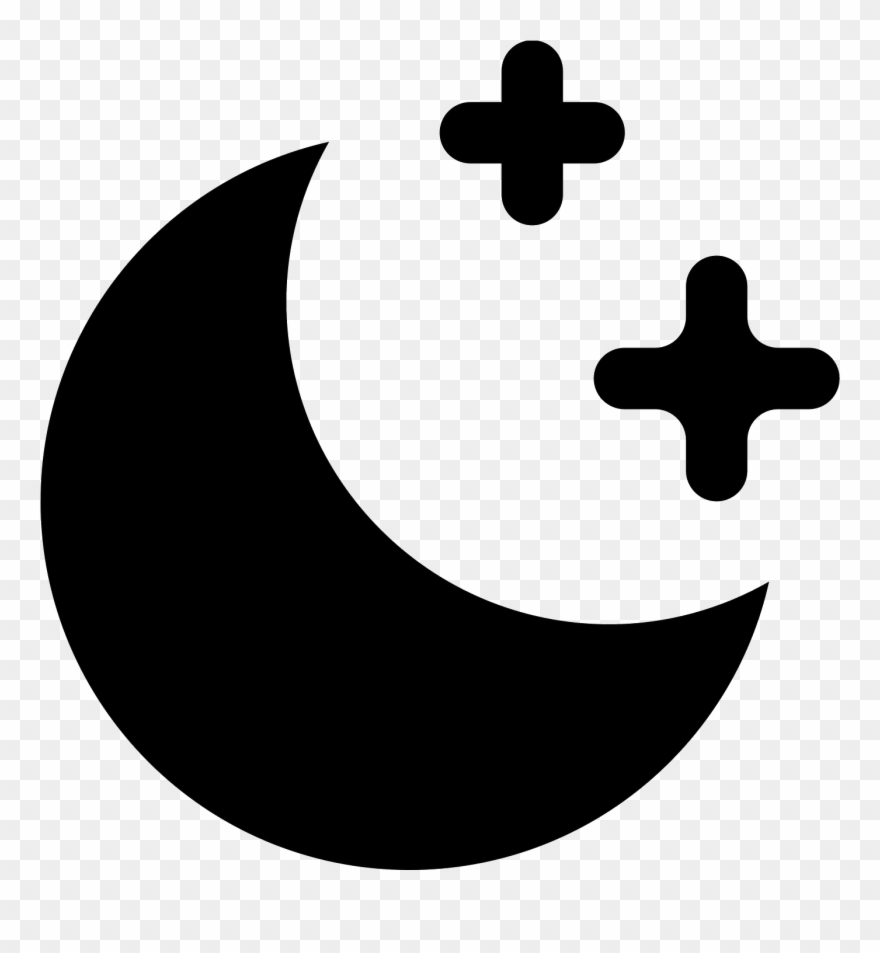 Moon And Stars Icon - Icon Clipart