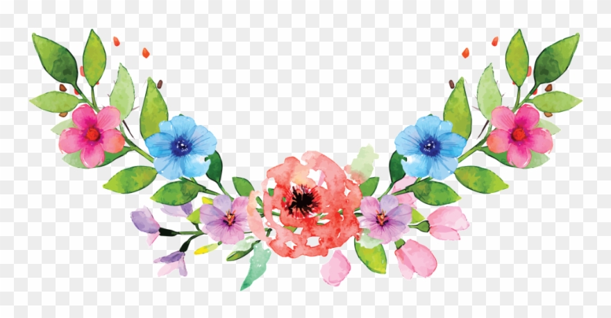 Hd Hand Painted Color Flower Lace Vector Clipart