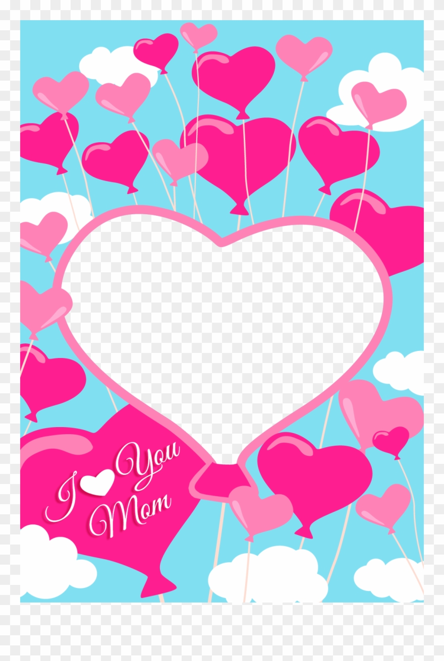 Free Printable I Love You Mom Greeting Card With Add - Mom Greeting Card Clipart