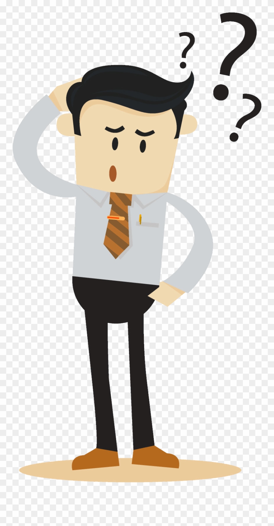 So Where Does An Honest, Ethical Company Get New Business - Cartoon Person Looking Confused Clipart