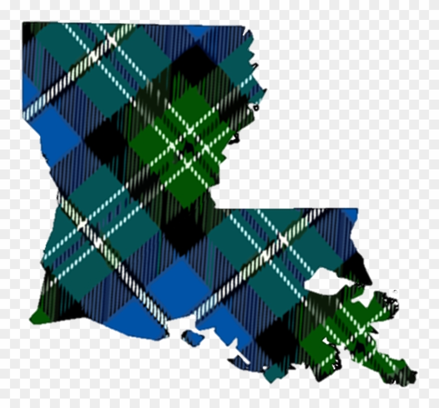 Louisiana In Tartan J - Louisiana State Tartan Clipart