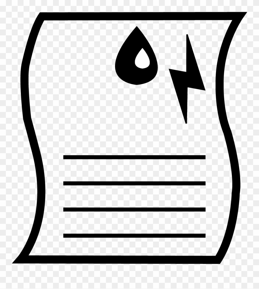 Online Utility Bill Payment - Line Art Clipart