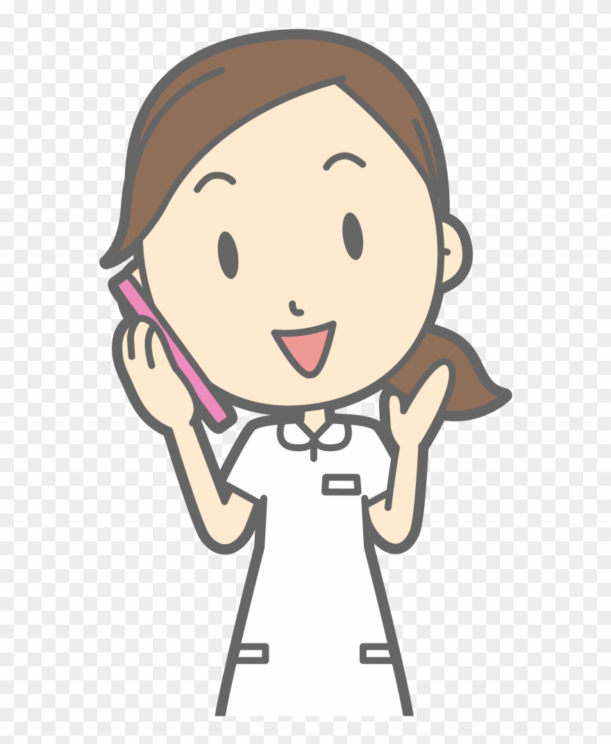 Female Using Smartphone - Talking On The Phone Clipart - Png Download