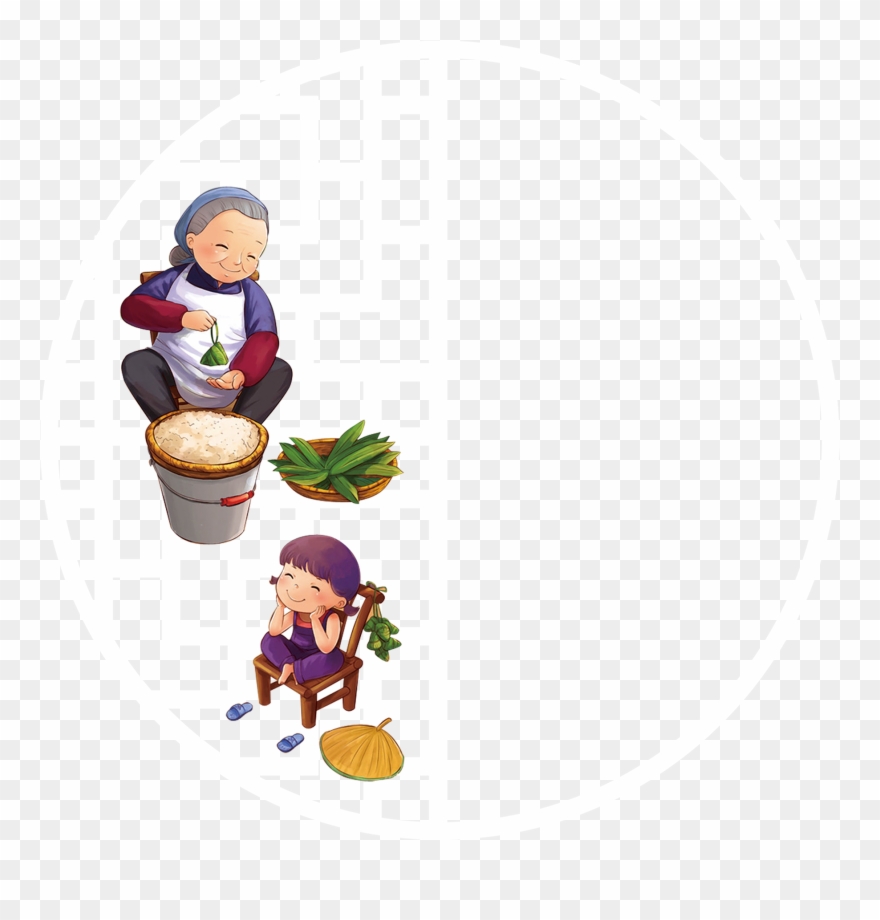 Hand Painted Cartoon Bag Dice Decoration Vector - Zongzi Clipart