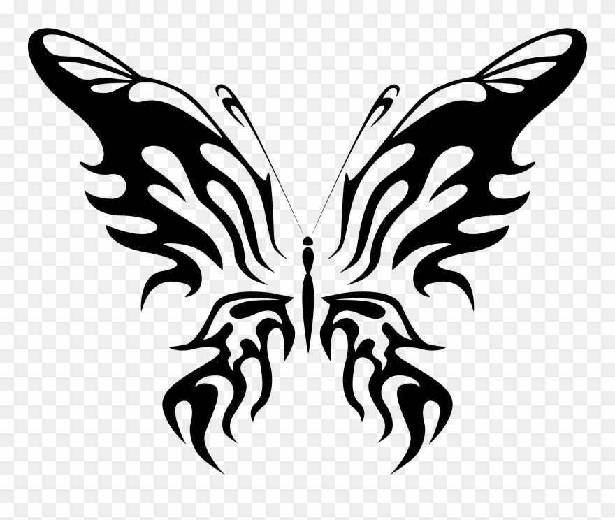 Butterfly Line Art 14 Clipart