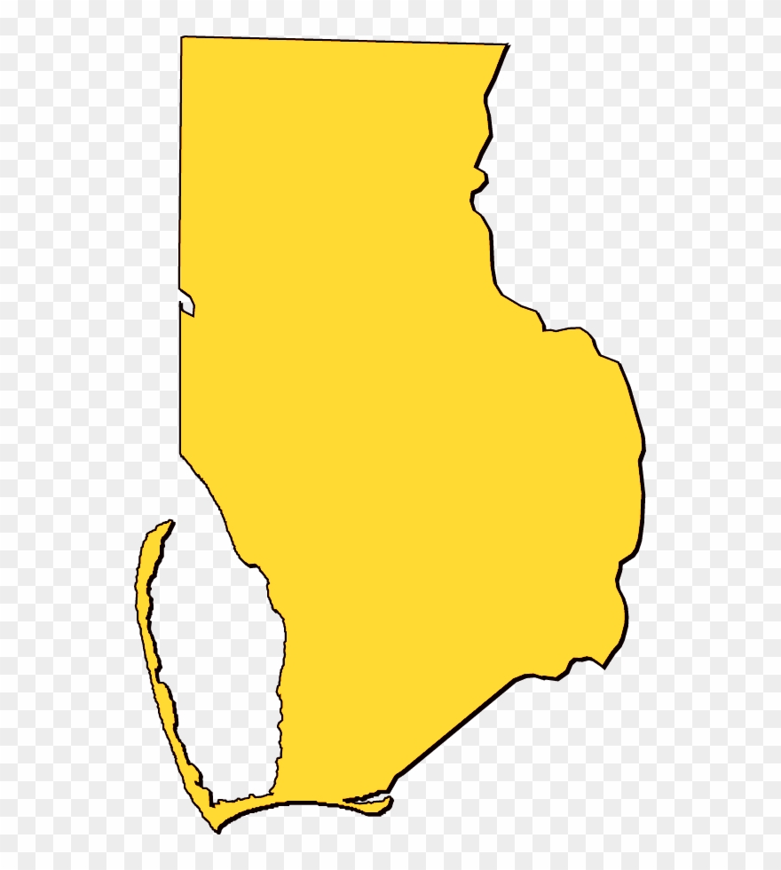 A Collection Of Simplified Outline Maps Of Gulf County - Florida Clipart