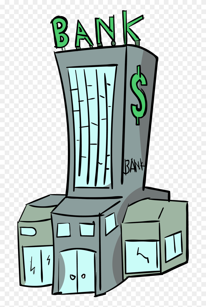 Bank Clipart Bangunan - Bank Cartoon Png Transparent Png