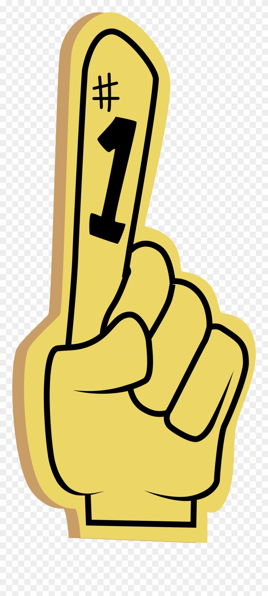 Number One Hand Clipart - Clip Art Foam Finger - Png Download