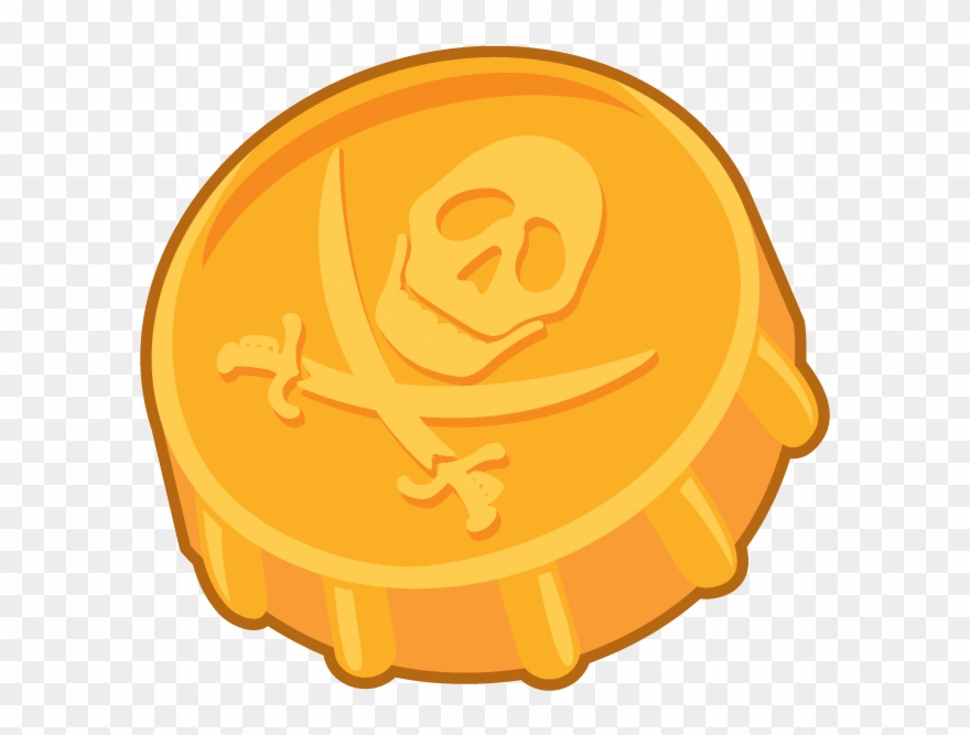 Coin Clipart Gold Doubloon - Gold Pirate Coin Png Transparent Png