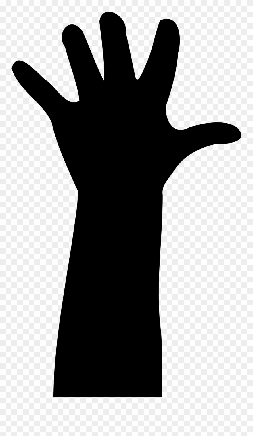 Clipart Download Hands Silhouette At Getdrawings - Mão Com Braço - Png Download