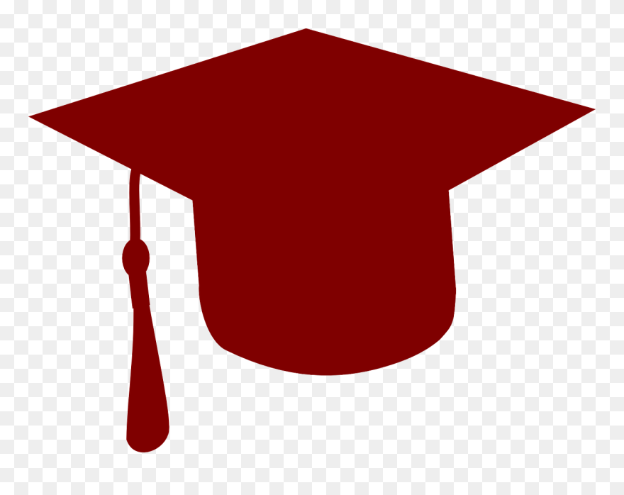 Graduation Clipart Letter - Maroon Grad Cap Clipart - Png Download