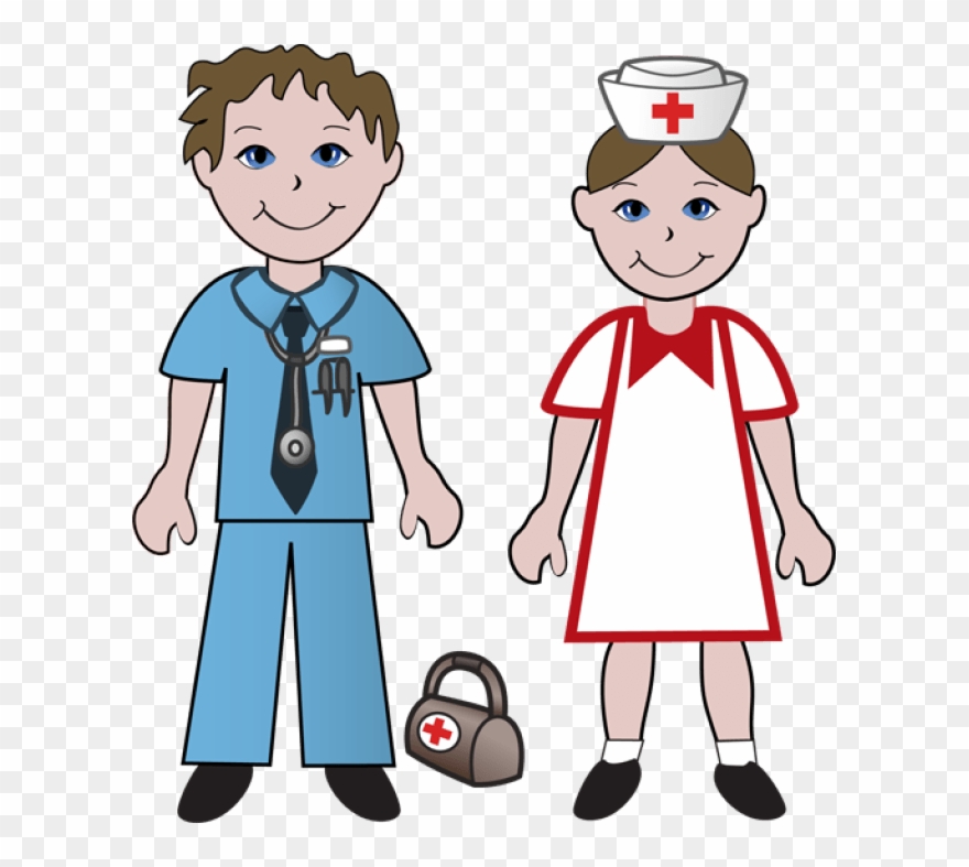 Clip Art Nursing Image - Doctor And Nurse Clipart - Png Download