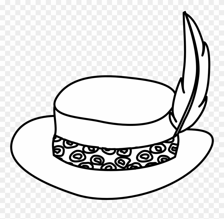 Cap Clipart Outline - Hat Outline - Png Download