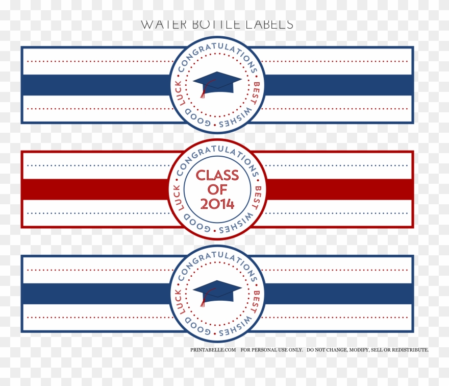 Download The Free Graduation Printables Here - Graduation Water Bottle Template Clipart