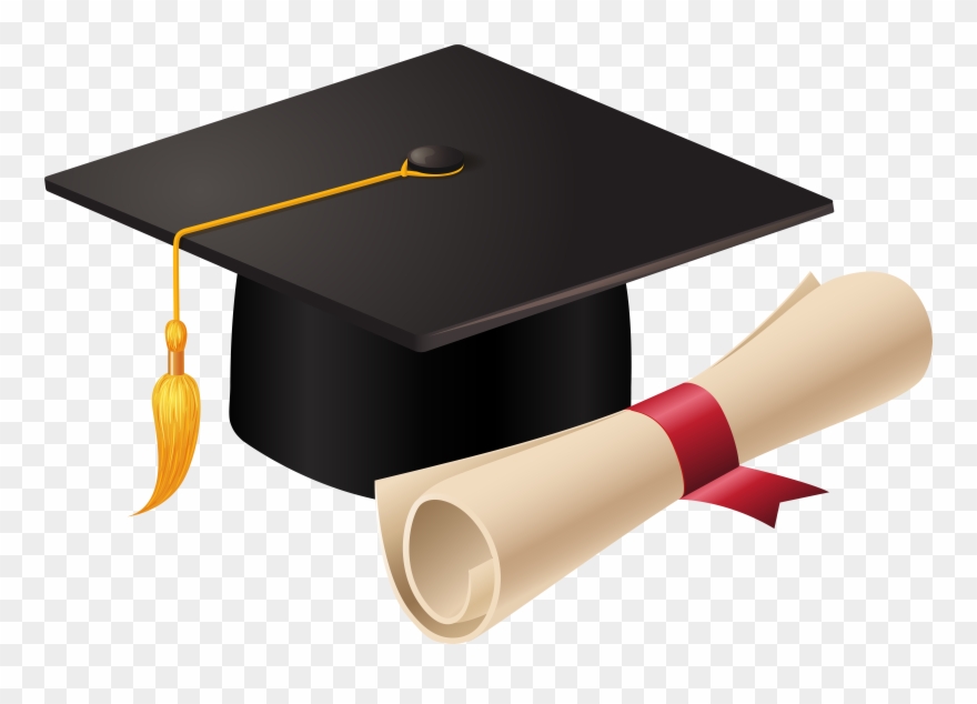 Graduation Cap And Diploma Png Clipart