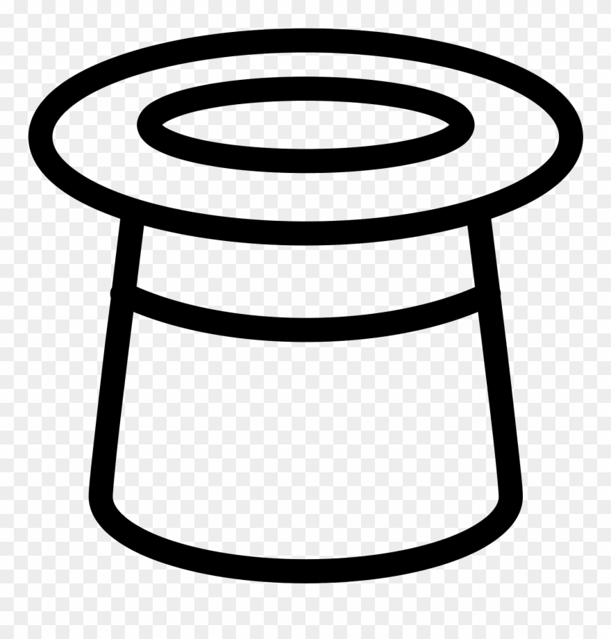 Chef Hat Emoji Png - Black And White Top Hat Clipart Transparent Png