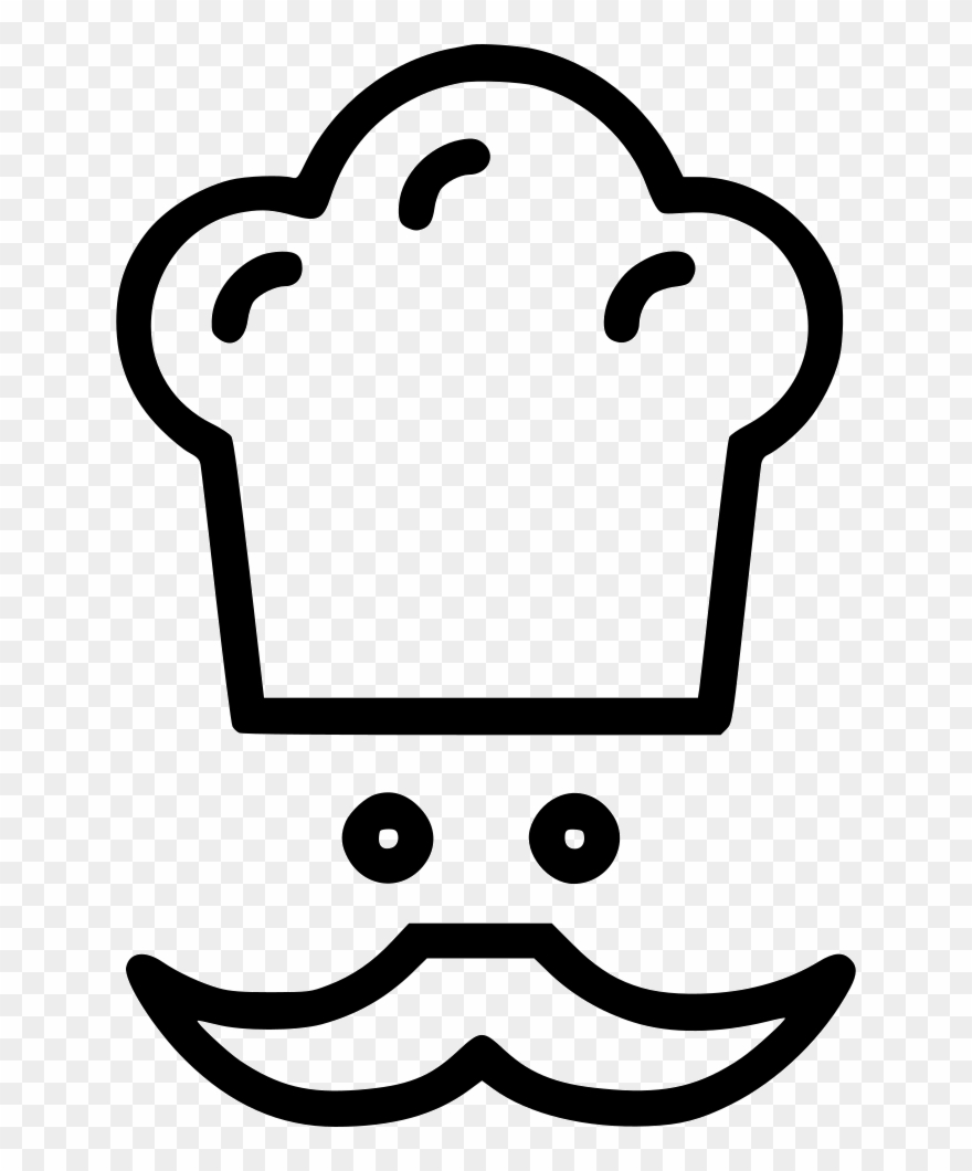 Hat Moustache Avatar Svg - Chef Hat Logo Png Clipart