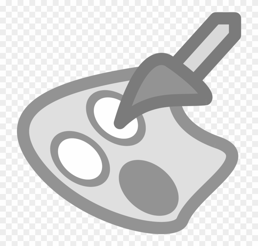 Palette Clip Art Download - Paleta De Pintor Con Gris - Png Download