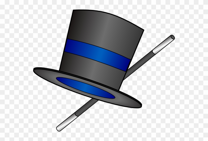 Top Hat Magic Hat Clip Art Clipart Image - Top Hat And Cane Clipart - Png Download