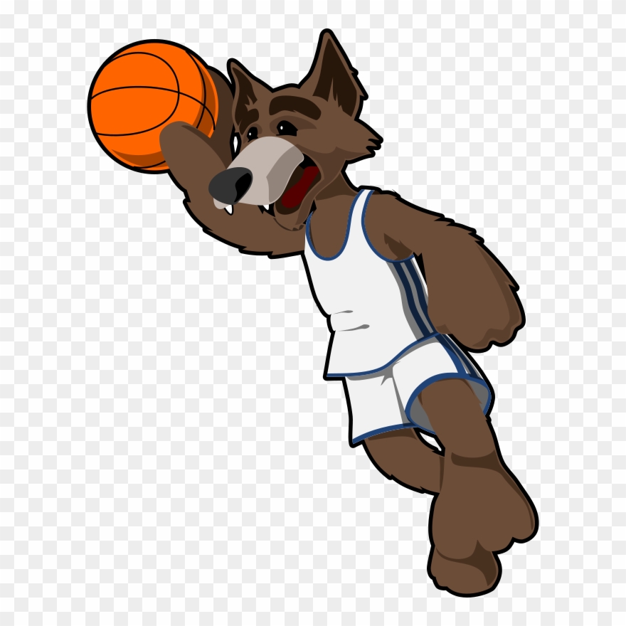 Clipart - Basketball Wolf - Png Download