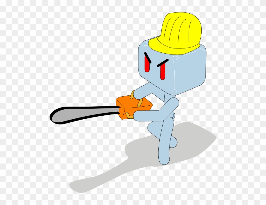 Clipart Info - Man With Chainsaw Cartoon - Png Download