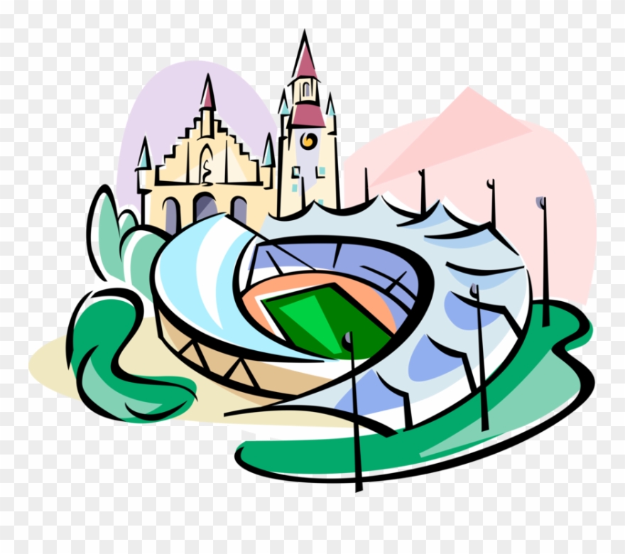 Munich Olympic Stadium Germany Image Illustration Of - Place Of Munich In Germany Clip Art - Png Download