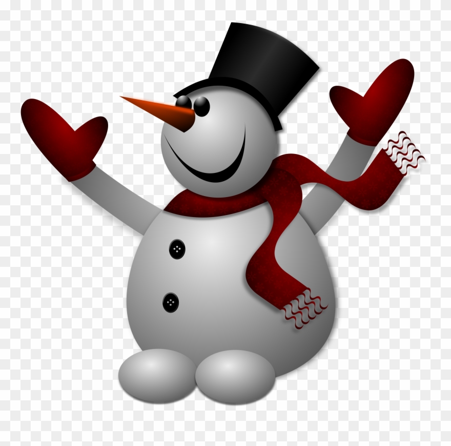 Clipart Snowman Scarf - Snowman Images Transparent Background - Png Download