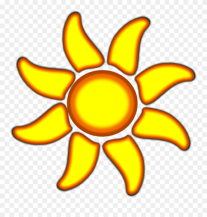 Vacation, Sunflower Sunshine Flower Sun Heat Warmth - Rayos De Sol Para Dibujar Clipart