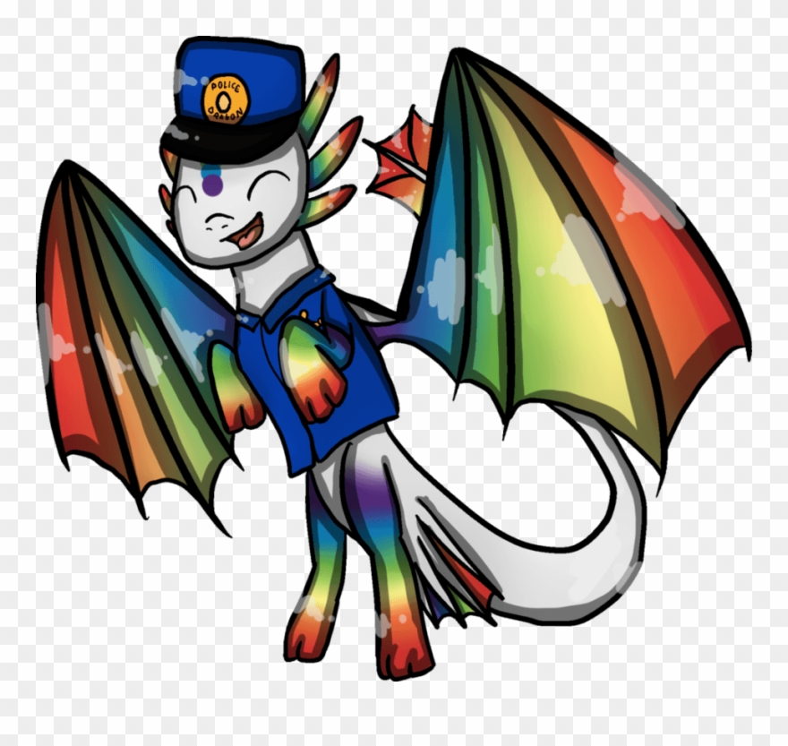 Police Dragon Colorido By Babywitherboo Clipart