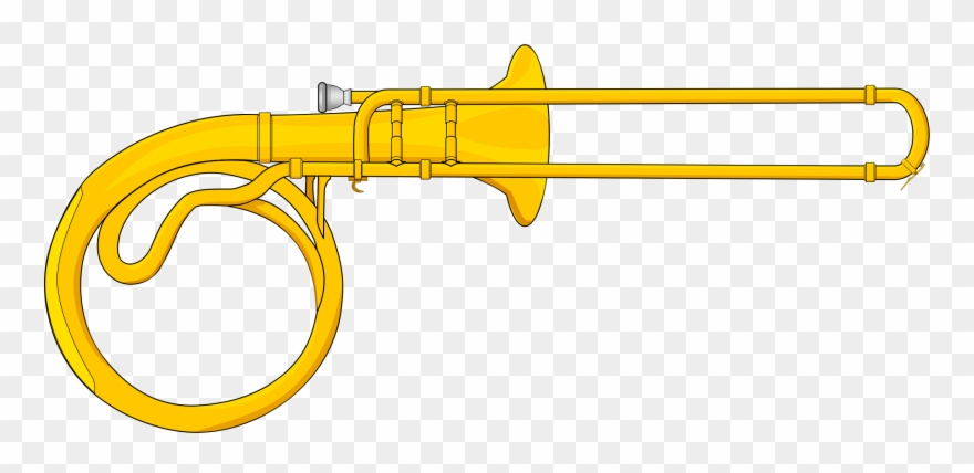 Yellow Trombone Cliparts - Clip Art - Png Download