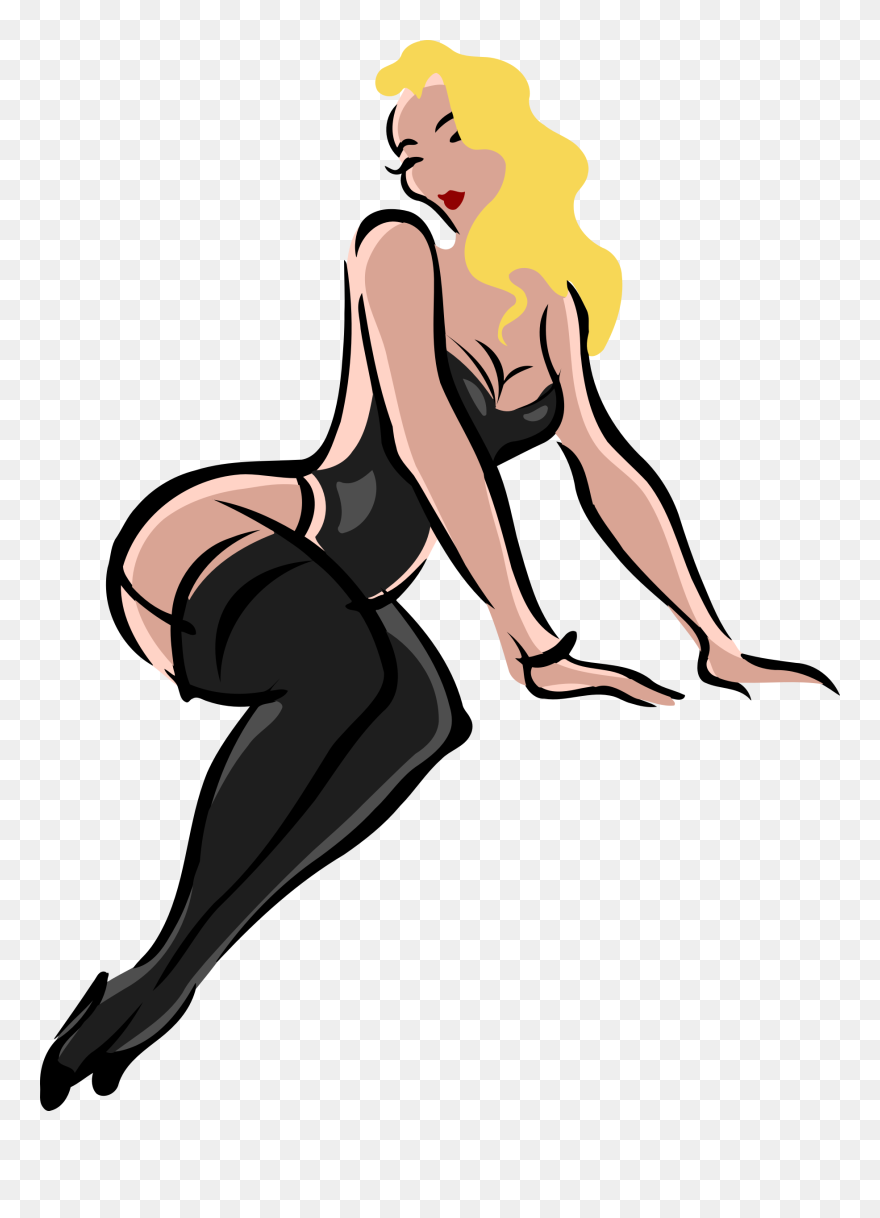 Medium Image - Girl Lingerie Cartoon Transparent Clipart