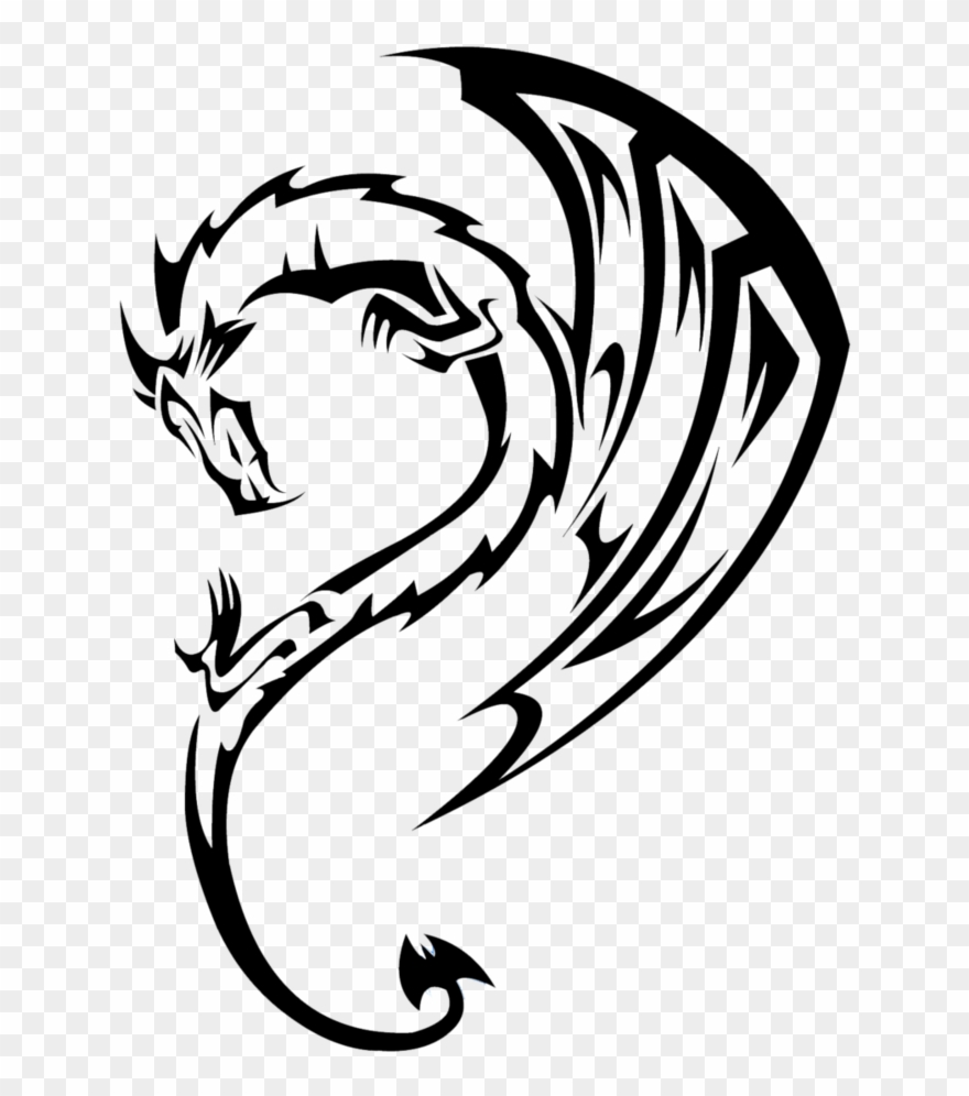 Dragon - Tribal Dragon Clipart