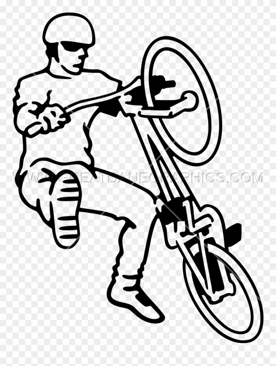 Bmx Trick Drawing Clipart Bmx Bike Clip Art - Png Download