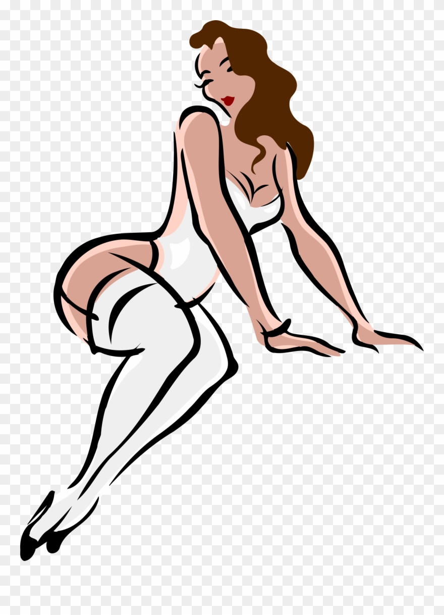 Medium Image - Woman In Lingerie Clipart - Png Download