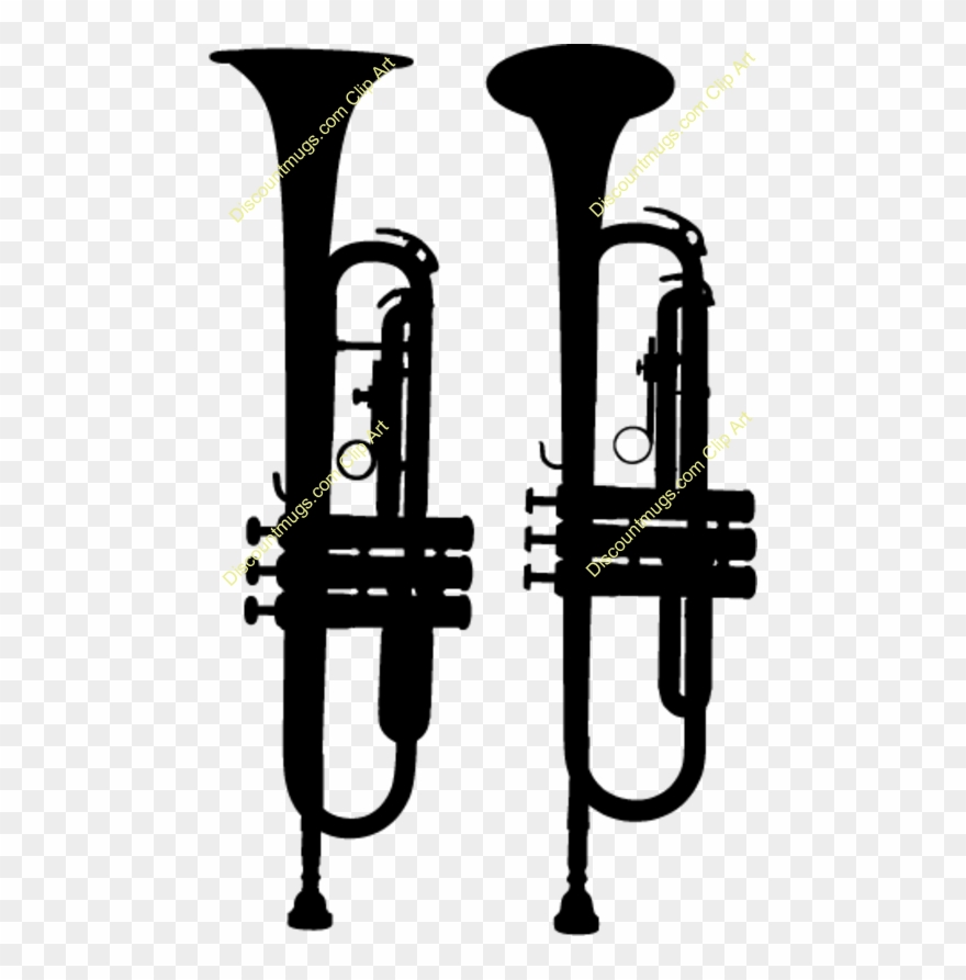 Trumpet Clipart Trumpet Baritone Saxophone Sticker - Trumpet Designs Rectangle Magnet - Png Download