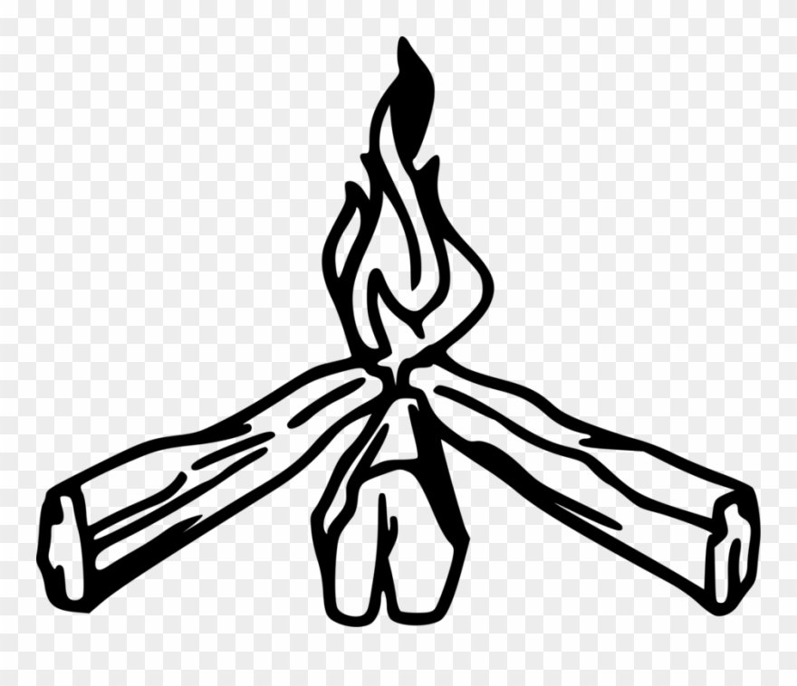 Campfire Camping Firewood Tinder - Firewood Clip Art - Png Download