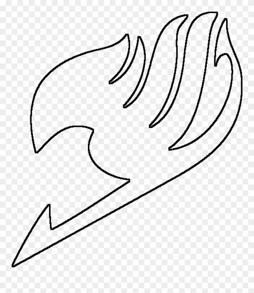 Clip Art Fairy Tail Symbol Sketch - Png Download
