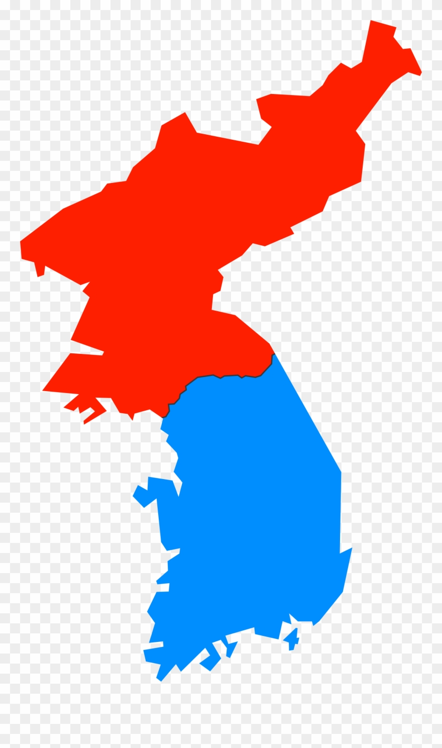Big Image - South Korea Map Simple Clipart
