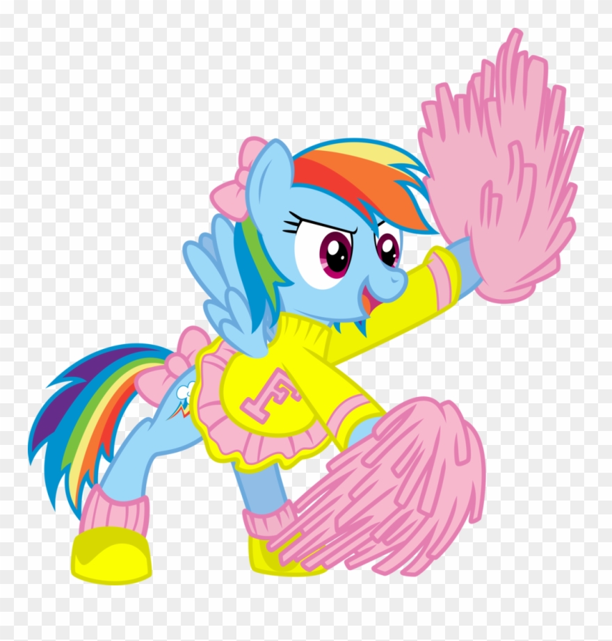 Graphic Free Stock Cheerleaders Drawing Dress - Rainbow Dash Cheerleader Clipart