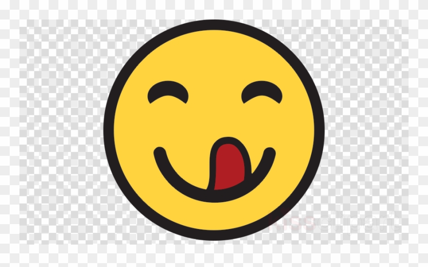 Face Savouring Delicious Food Emoji Clipart Smiley - Png Download